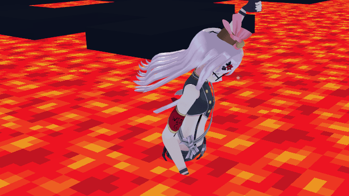 VRChat avatar die zinkt in lava